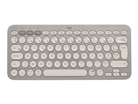 Logitech K380 Multi-Device Bluetooth Keyboard - tangentbord - AZERTY - fransk - sand Inmatningsenhet 920-011153