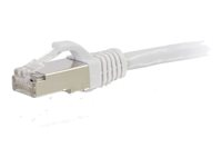 C2G Cat6a Booted Shielded (STP) Network Patch Cable - patch-kabel - 30 cm - vit 89933