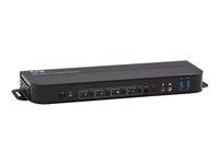 Eaton Tripp Lite series 4-Port DisplayPort KVM with Dual Console Ports (DP and HDMI), 4K 60Hz 4:4:4, DP1.4 with IR Remote - omkopplare för tangentbord/video/mus/ljud/USB - 4 portar B005-DPUA4