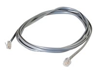 C2G RJ11 6P4C Straight Modular Cable - telefonkabel - 3 m - grå 83865