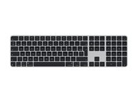 Apple Magic Keyboard with Touch ID and Numeric Keypad - tangentbord - USB-C - AZERTY - fransk - svarta tangenter Inmatningsenhet MXK83F/A