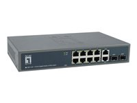 LevelOne GEP-1221 - switch - 12 portar - ohanterad - rackmonterbar GEP-1221