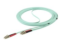 StarTech.com Aqua OM4 Duplex Multimode Fiber - 16 ft / 5m - 100 Gb - 50/125 - OM4 Fiber - LC to LC Fiber Patch Cable (450FBLCLC5) - nätverkskabel - 5 m - havsblå 450FBLCLC5