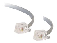 C2G RJ11 6P4C Straight Modular Cable - telefonkabel - 10 m - grå 83867