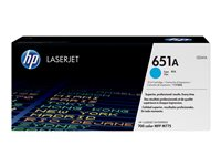 HP 651A - cyan - original - LaserJet - tonerkassett (CE341A) CE341A