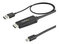 StarTech.com 3ft (1m) HDMI to Mini DisplayPort Cable 4K 30Hz, Active HDMI to mDP Adapter Converter Cable with Audio, USB Powered, Mac & Windows, HDMI Male to mDP Male Video Adapter Cable - HDMI to mDP Converter (HD2MDPMM1M) - kabel för video / ljud - DisplayPort / HDMI - 1 m HD2MDPMM1M