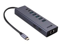 LINDY DST-Mini Duo - dockningsstation - USB-C / Thunderbolt 3 / Thunderbolt 4 - 2 x HDMI - 1GbE 43373