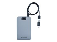 Verbatim Executive Fingerprint Secure - hårddisk - 2 TB - USB 3.2 Gen 1 53653