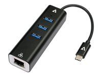 V7 V7UCRJ45USB3 - hubb - 3 portar V7UCRJ45USB3