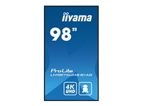 iiyama ProLite LH9875UHS-B1AG 98" Klass (97.5" visbar) LED-bakgrundsbelyst LCD-skärm - 4K - för digital skyltning LH9875UHS-B1AG