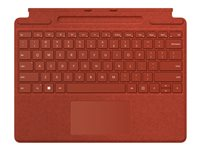 Microsoft Surface Pro Signature Keyboard - tangentbord - med accelerometer, pekplatta, Förvarings- och laddningsfack för Surface Slim Pen 2 - QWERTY - internationell engelska - vallmoröd Inmatningsenhet 8XB-00027