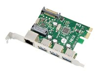 MicroConnect - nätverks-/USB-adapter - PCIe 2.0 - Gigabit Ethernet + USB 3.0 x 3 MC-PCIE-USB3.0ETH