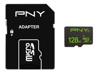 PNY High Performance - flash-minneskort - 128 GB - mikroSDXC UHS-I SDU12810HIGPER80-EF