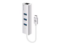 Alogic USB-C to Gigabit Ethernet & 3 Port USB Hub - Prime Series - hubb - 3 portar VPLUC3AGE