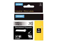 DYMO Rhino Permanent Polyester - tejp - 1 kassett(er) - Rulle (0,6 cm x 5,5 m) 1805441