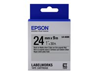 Epson LabelWorks LK-6SBE - etiketttejp - 1 kassett(er) - Rulle (2,4 cm x 9 m) C53S656009