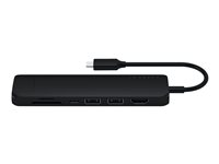 Satechi USB-C Slim Multi-Port with Ethernet Adapter - dockningsstation - USB-C - HDMI - 1GbE ST-UCSMA3K