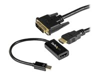 StarTech.com 2-Piece Kit - Active mDP to HDMI Adapter and HDMI to DVI Cable - videokonverterare MDPHDDVIKIT