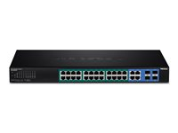 TRENDnet TPE 5028WS - switch - 28 portar - smart - rackmonterbar - TAA-kompatibel TPE-5028WS