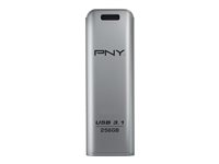 PNY Elite Steel - USB flash-enhet - 256 GB FD256ESTEEL31G-EF