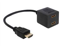 DeLock Adapter HDMI High Speed with Ethernet - video/audiosplitter - 2 portar 65226