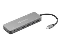 Sandberg 13-in-1 - dockningsstation - USB-C - HDMI, VGA - 100Mb LAN 136-45