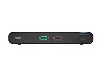 Belkin Universal Secure Dual-Head - 2:a generationen - omkopplare för tangentbord/video/mus/ljud - 2 portar - TAA-kompatibel F1DN202KVM-UN-4