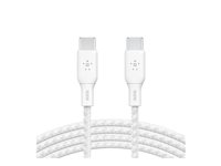 Belkin BoostCharge - USB typ C-kabel - 24 pin USB-C till 24 pin USB-C - 3 m CAB014BT3MWH