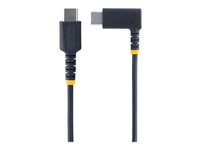 StarTech.com 6in (15cm) USB C Charging Cable Right Angle, 60W PD 3A, Heavy Duty Fast Charge USB-C Cable, USB 2.0 Type-C, Durable and Rugged Aramid Fiber, S20/iPad/Pixel - High Quality USB Charging Cord (R2CCR-15C-USB-CABLE) - USB typ C-kabel - 24 pin USB-C till 24 pin USB-C - 15 cm R2CCR-15C-USB-CABLE