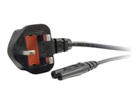 C2G Non-Polarised Power Cord - strömkabel - power IEC 60320 C7 till BS 1363 - 2 m 80612