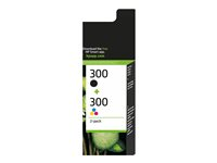 HP 300 - 2-pack - svart, färg (cyan, magenta, gul) - original - bläckpatron CN637EE