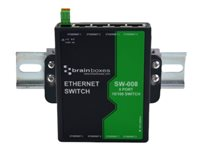 Brainboxes SW-008 - switch - 8 portar - ohanterad - TAA-kompatibel SW-008