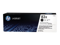 HP 83X - Lång livslängd - svart - original - LaserJet - tonerkassett (CF283X) CF283X