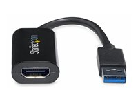 StarTech.com USB 3.0 till HDMI-adapter - 1080p (1920x1200) - Tunn/kompakt USB Type-A till HDMI-skärmadapterkonverterare - Externt video- och grafikkort - Svart - Endast Windows - adapterkabel - HDMI / USB - TAA-kompatibel - 19 cm USB32HDES