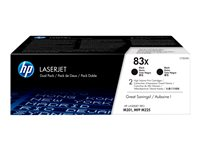 HP 83X - 2-pack - Lång livslängd - svart - original - LaserJet - tonerkassett (CF283X) CF283XD