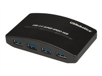 USRobotics USB 3.0 Super Speed 4-Port USB Hub - hubb - 4 portar USR808400