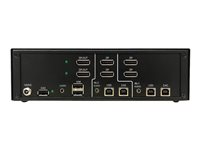 Tripp Lite Secure KVM Switch, 2-Port, Dual Head, DisplayPort to DisplayPort, 4K, NIAP PP4.0, Audio, CAC, TAA - omkopplare för tangentbord/video/mus/ljud - 2 portar - TAA-kompatibel B002-DP2AC2-N4