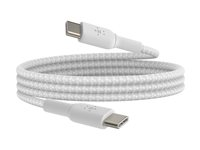 Belkin BoostCharge - USB typ C-kabel - 24 pin USB-C till 24 pin USB-C - 1 m CAB004BT1MWH