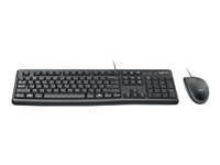 Logitech Desktop MK120 - sats med tangentbord och mus - engelska Inmatningsenhet 920-002552