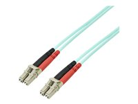 StarTech.com 5m Fiber Optic Cable - 10 Gb Aqua - Multimode Duplex 50/125 - LSZH - LC/LC - OM3 - LC to LC Fiber Patch Cable - patch-kabel - 5 m - havsblå A50FBLCLC5