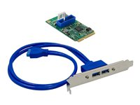 MicroConnect - seriell adapter - PCIe 2.0 - USB 3.0 x 2 MC-PCIE-NEC720202