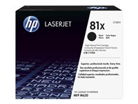 HP 81X - Lång livslängd - svart - original - LaserJet - tonerkassett (CF281X) CF281X