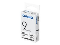 Casio XR-9WE1 - etiketttejp - 1 kassett(er) - Rulle (0,9 cm x 8 m) XR-9WE1