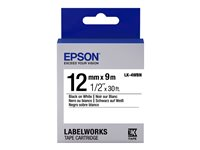 Epson LabelWorks LK-4WBN - etiketttejp - 1 kassett(er) - Rulle (1,2 cm x 9 m) C53S654021