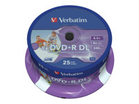 Verbatim - DVD+R DL x 25 - 8.5 GB - lagringsmedier 43667