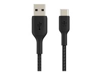 Belkin BoostCharge - USB typ C-kabel - 24 pin USB-C till USB - 15 cm CAB002BT0MBK