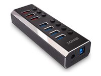 Lindy - hubb - with 3 quick charge 3.0 ports - 7 portar 43371