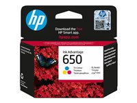 HP 650 - färg (cyan, magenta, gul) - original - Ink Advantage - bläckpatron CZ102AE#BHL