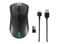 Lenovo Legion M600 Gaming Mouse - mus - Bluetooth, 2.4 GHz, USB 2.0 - svart, järngrå GY50X79385