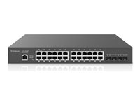 EnGenius Cloud ECS1528T - switch - 13", compact - 24 portar - Administrerad - rackmonterbar ECS1528T